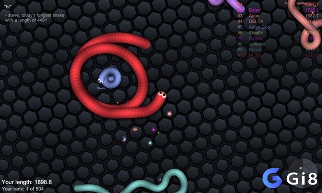 Hệ thống âm thanh chưa được hỗ trợ trong phiên bản rắn săn mồi Slither.io