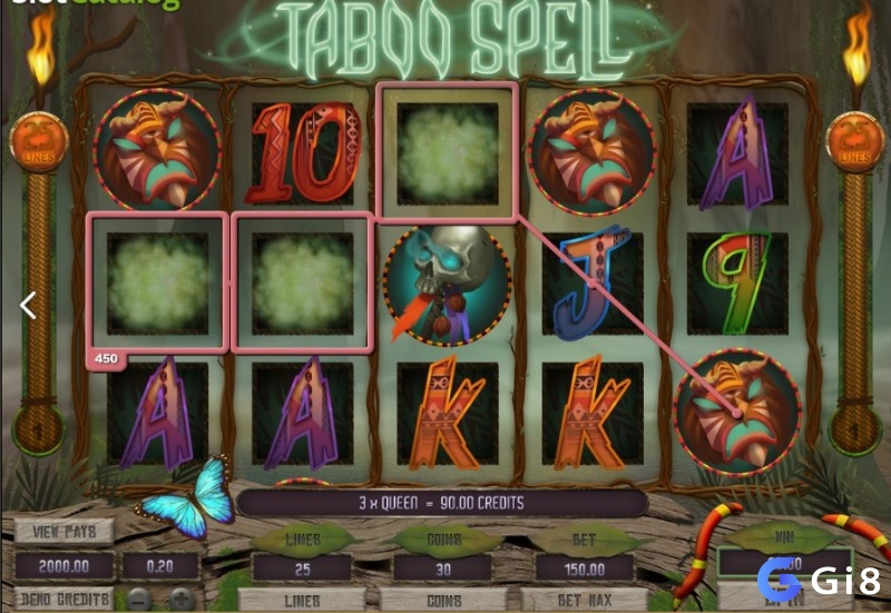 Nhấn Bet Max để chơi Taboo Spell với mức cược cao nhất